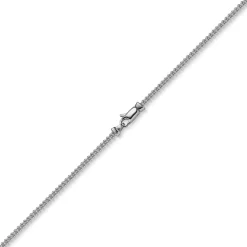 2mm Franco Kette Halskette Collier aus 750 Gold Weißgold massiv 45cm