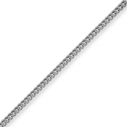 2mm Franco Kette Halskette Collier aus 750 Gold Weißgold massiv 45cm