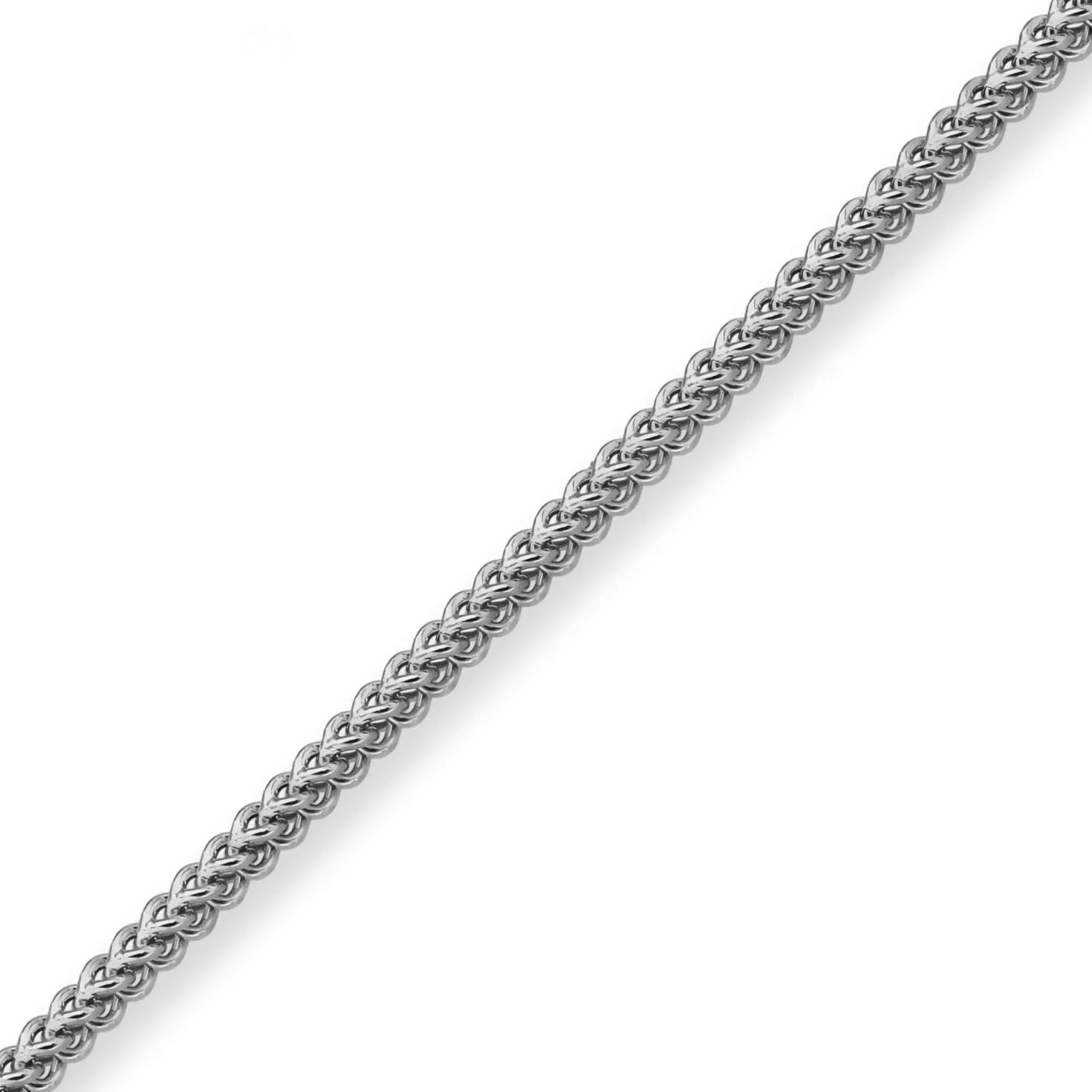 4,5mm Franco Kette Halskette Collier aus 585 Gold Weißgold massiv 60cm