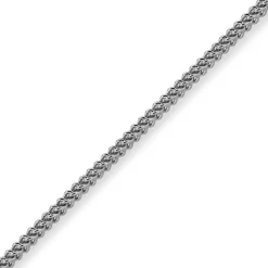 3,5mm Franco Kette Halskette Collier aus 585 Gold Weißgold massiv 55cm