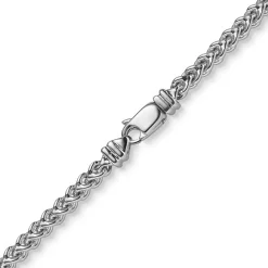 3,5mm Franco Kette Halskette Collier aus 585 Gold Weißgold massiv 55cm