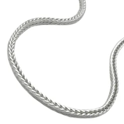 1,5mm Fuchsschwanz Collier Kette Halskette vierkant 925 Silber 50cm Silberkette