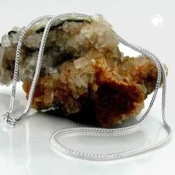 1,5mm Fuchsschwanz Collier Kette Halskette vierkant 925 Silber 50cm Silberkette