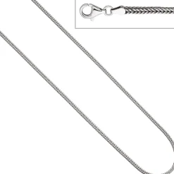 2,5mm Fuchsschwanzkette Kette Collier Halskette Halsschmuck aus 925 Silber, 45cm