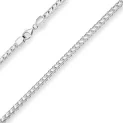 4,3mm Fuchsschwanzkette Silberkette Collier Halskette aus 925 Silber 50cm