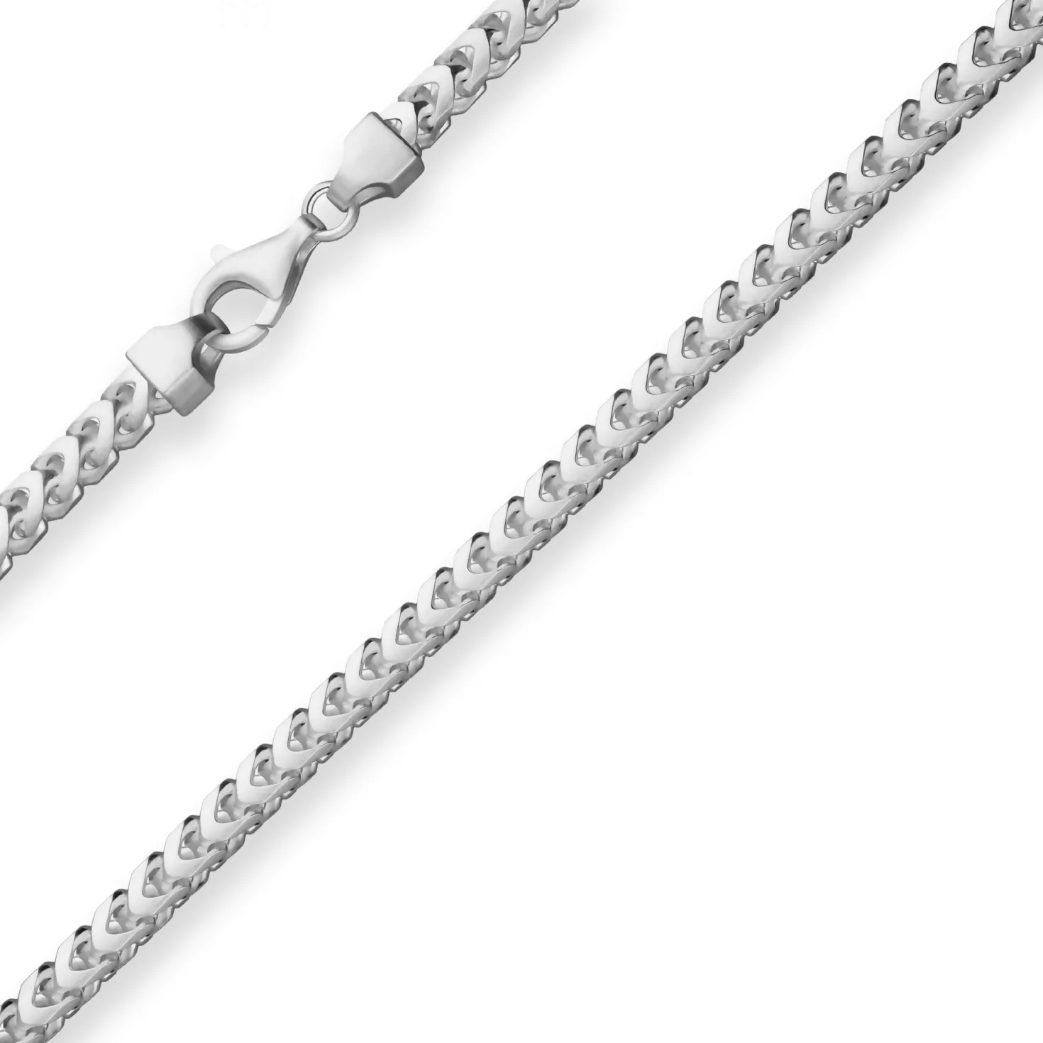 5,1mm Fuchsschwanzkette Silberkette Collier Halskette aus 925 Silber matt 45cm