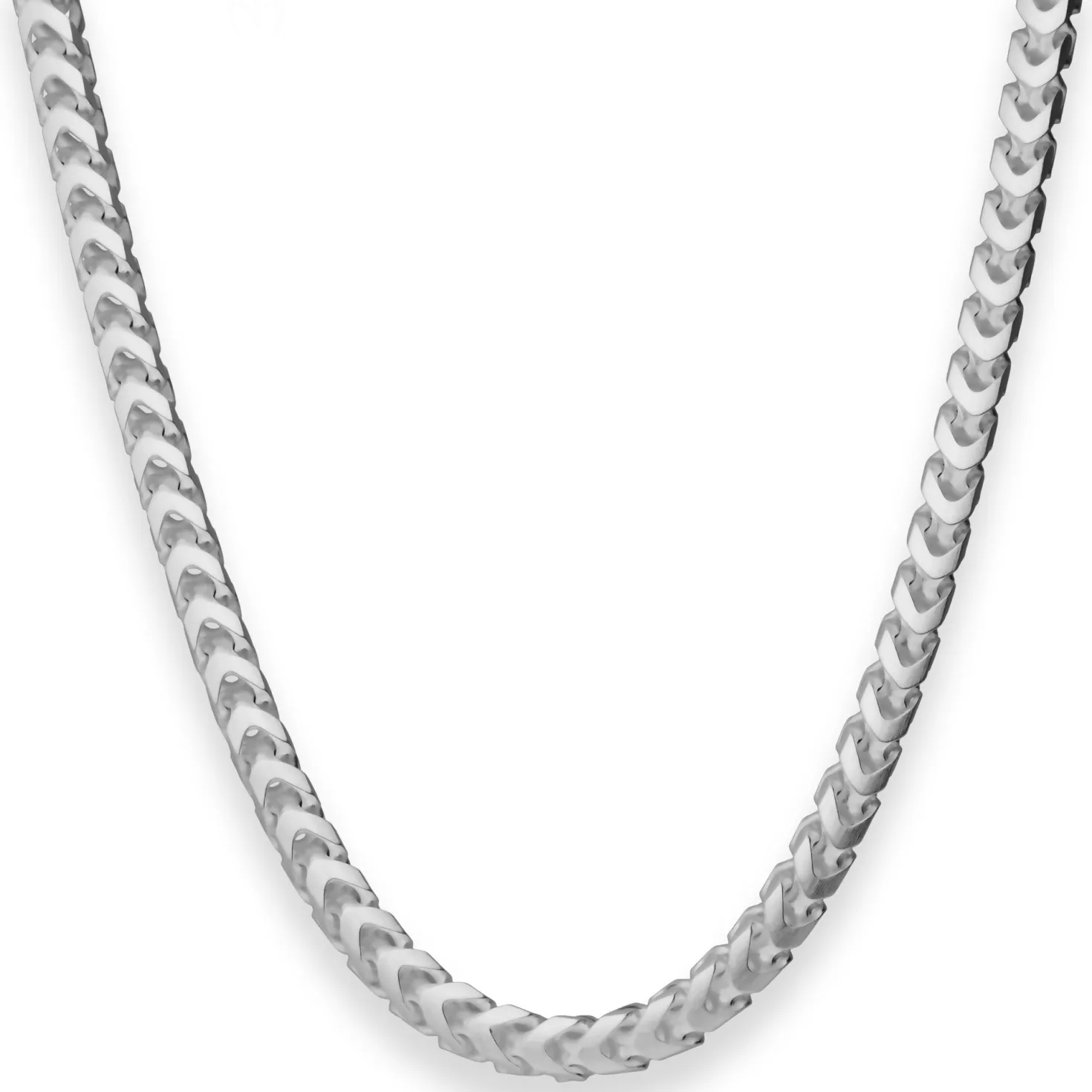 5,1mm Fuchsschwanzkette Silberkette Collier Halskette aus 925 Silber matt 50cm