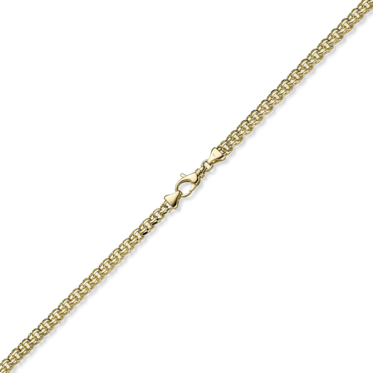 5,5mm Garibaldi Armband Armkette aus 585 Gold Gelbgold massiv 21cm