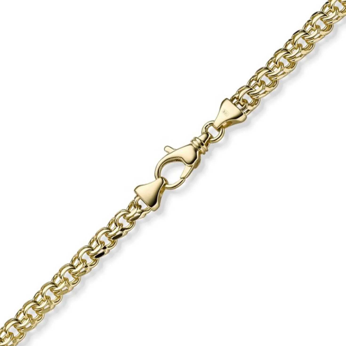 5,5mm Garibaldi Armband Armkette aus 585 Gold Gelbgold massiv 19cm
