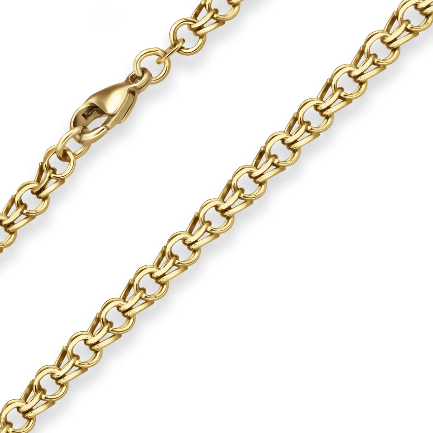 5,2mm Garibaldikette Goldkette Collier Halskette aus 585 Gold Gelbgold 55cm