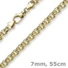 7mm Garibaldi Kette Halskette aus 585 Gold Gelbgold massiv 55cm