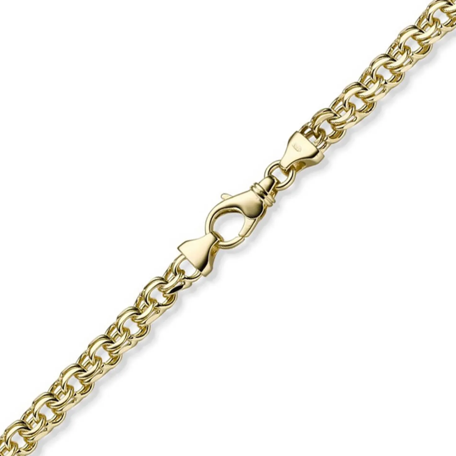 7mm Garibaldi Kette Halskette aus 585 Gold Gelbgold massiv 60cm