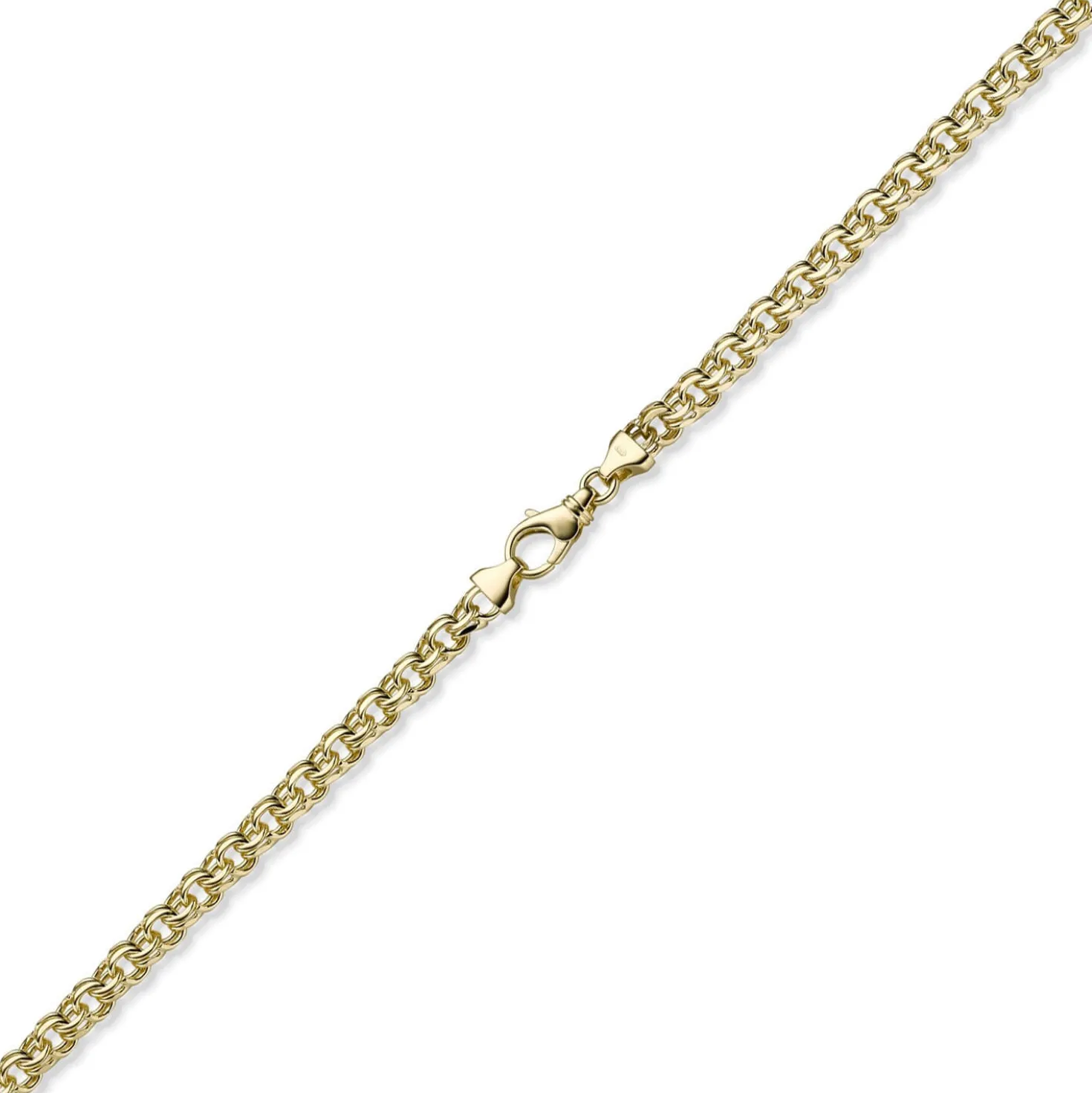 7mm Garibaldi Kette Halskette aus 585 Gold Gelbgold massiv 50cm