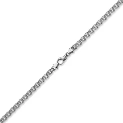 7mm Garibaldi Kette Halskette aus 585 Gold Weißgold massiv 60cm