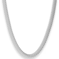 6,3mm Geflechte-Kette Silberkette Collier Halskette aus 925 Silber 45cm