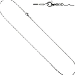 1,4mm Gliederkette Collier Kette Halskette 925 Silber Karabiner 45cm