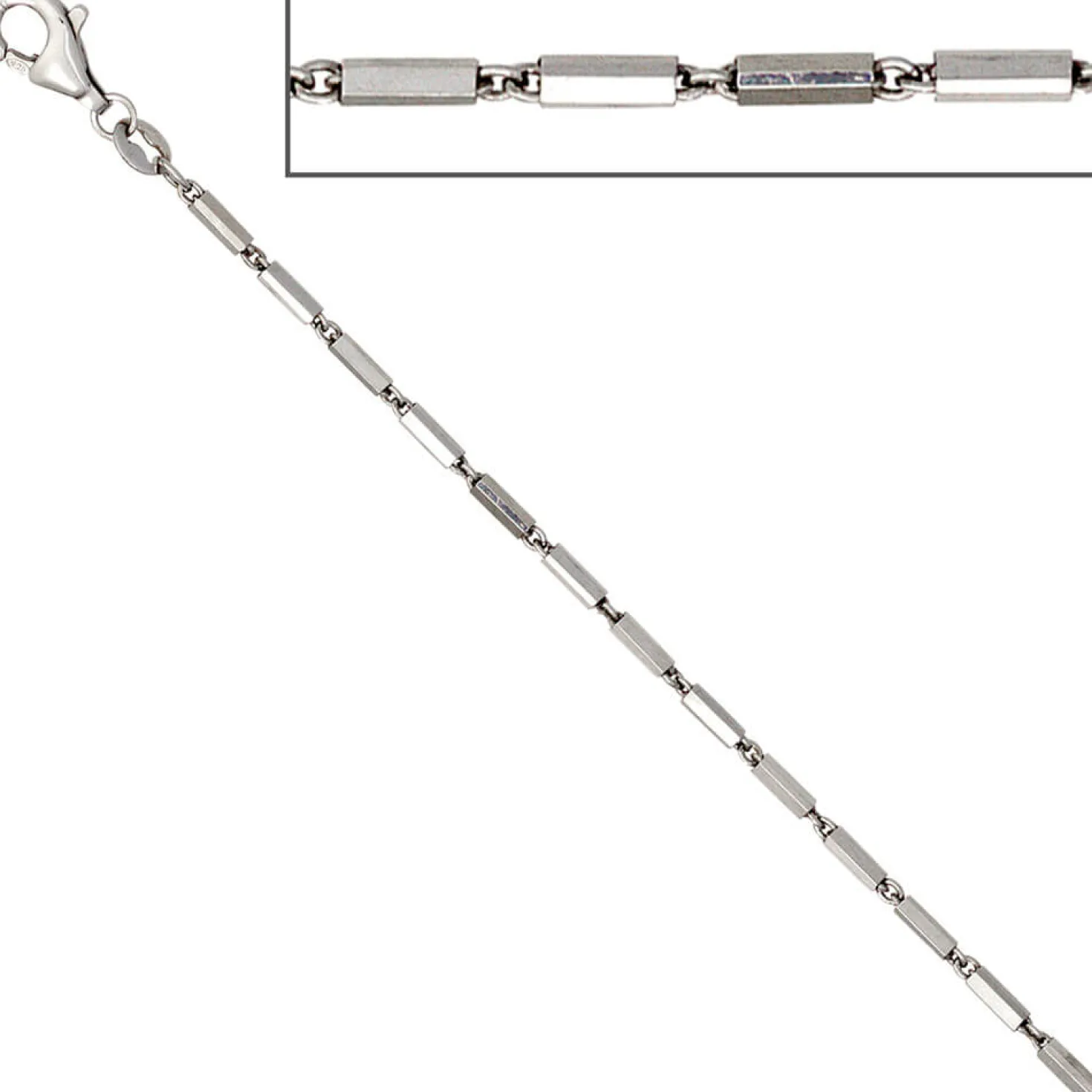 1,4mm Gliederkette Collier Kette Halskette 925 Silber Karabiner 45cm
