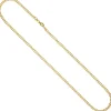 3,9mm Halskette Collier Panzerkette diamantiert 333 Gold Gelbgold massiv 55cm