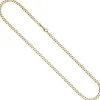 4,6mm Halskette Collier Panzerkette diamantiert 333 Gold Gelbgold massiv 50cm