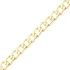 5,7mm Halskette Collier Panzerkette oval flach aus 333 Gold Gelbgold massiv 45cm