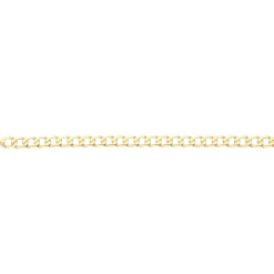 5,7mm Halskette Collier Panzerkette oval flach aus 333 Gold Gelbgold massiv 45cm