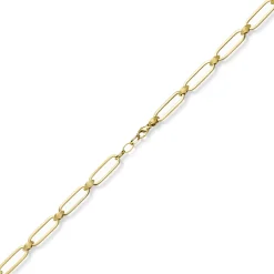 9,5mm Halskette Collier Paper-Clip Kette aus 585 Gold Gelbgold teilmattiert 45cm