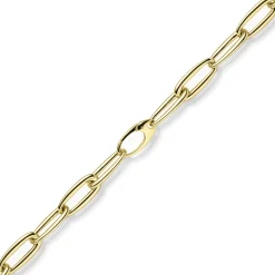 11mm Halskette Collier Paper-Clip Phantasie-Kette aus 585 Gold Gelbgold 50cm