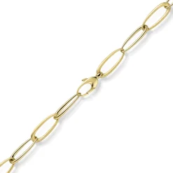 10mm Halskette Collier Phantasiekette aus 585 Gold Gelbgold matt/glänzned 50cm