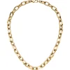 10,2mm Halskette Erbs-Anker flach Kette Edelstahl gold-farben beschichtet 48cm
