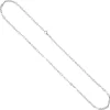 3,4mm Halskette Kette Collier aus 925 Silber rhodiniert 45cm Silberkette
