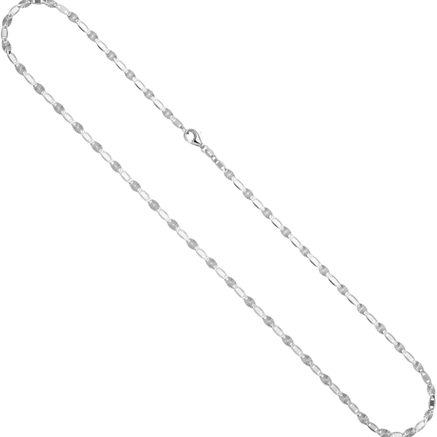 3,2mm Halskette Kette Collier aus 925 Silber rhodiniert 45cm Silberkette