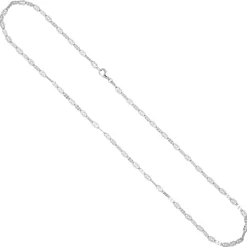 3,4mm Halskette Kette Collier aus 925 Silber rhodiniert 50cm Silberkette