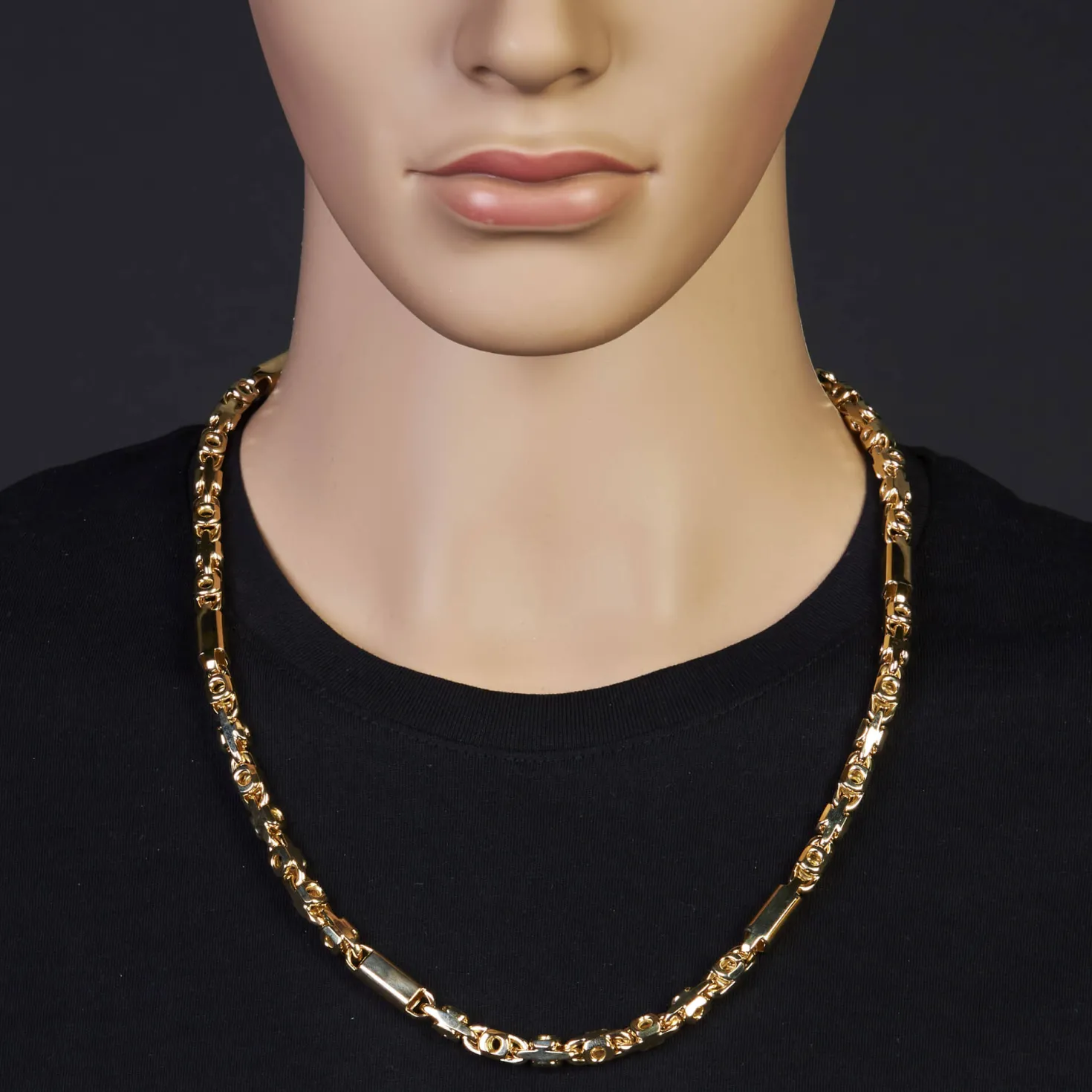 6,5mm Halskette Monte Carlo Kette aus 585 Gold Gelbgold massiv 65cm