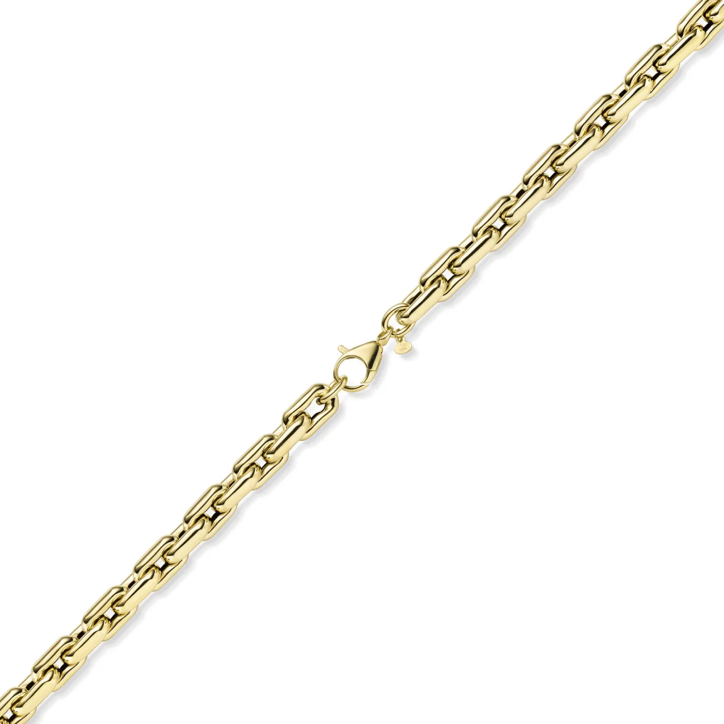 10mm Halskette Phantasiekette Weitanker-Kette aus 585 Gold Gelbgold 50cm