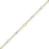 9,5mm Halskette Ringel-Kette Collier aus 585 Gold Gelbgold Weißgold bicolor 50cm