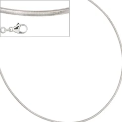 1,8mm Halsreif Collier Halskette Silberkette 925 Silber glänzend 45cm