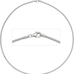 1,8mm Halsreif Collier Halskette Silberkette 925 Silber glänzend 42cm