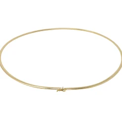 3mm Halsreif Collier Omegareif Omegakette 750 Gold Gelbgold Goldkette 50cm Damen