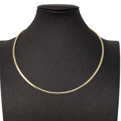 3mm Halsreif Collier Omegareif Omegakette 750 Gold Gelbgold Goldkette 42cm Damen