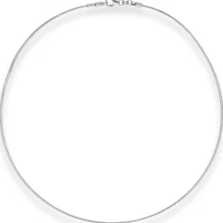 1,2mm Halsreif Halskette aus 333 Gold Weißgold 45cm