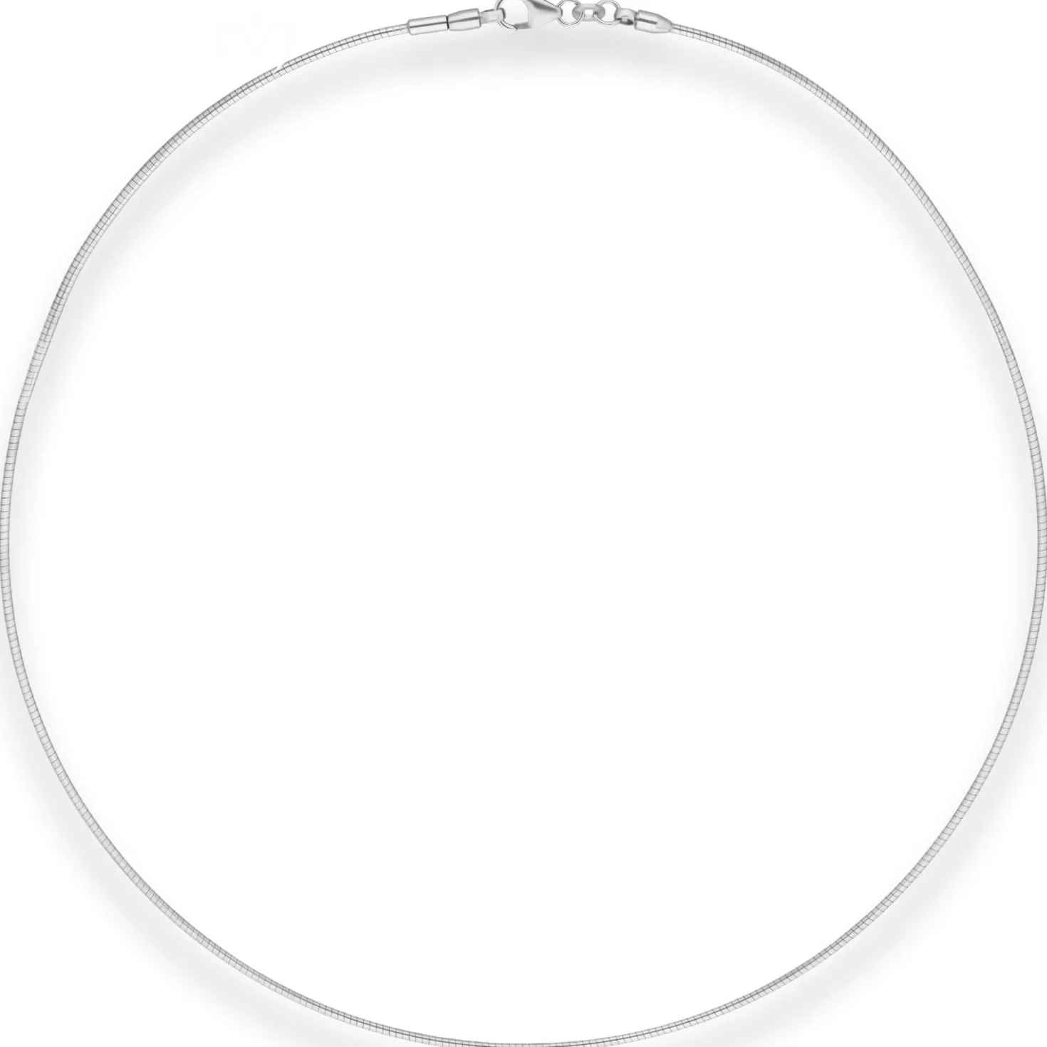 1,2mm Halsreif Halskette aus 925 Silber 50cm