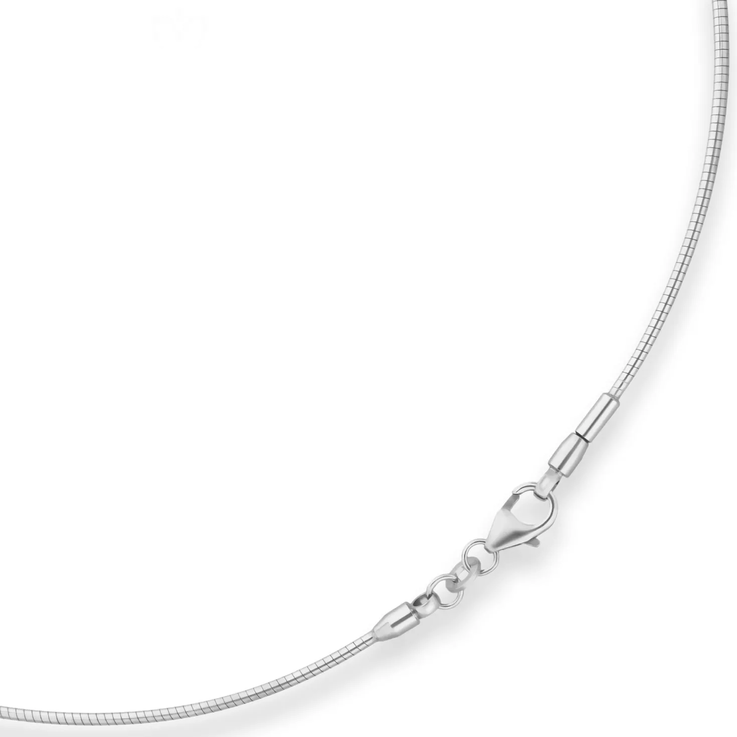 1,2mm Halsreif Halskette aus 925 Silber 50cm
