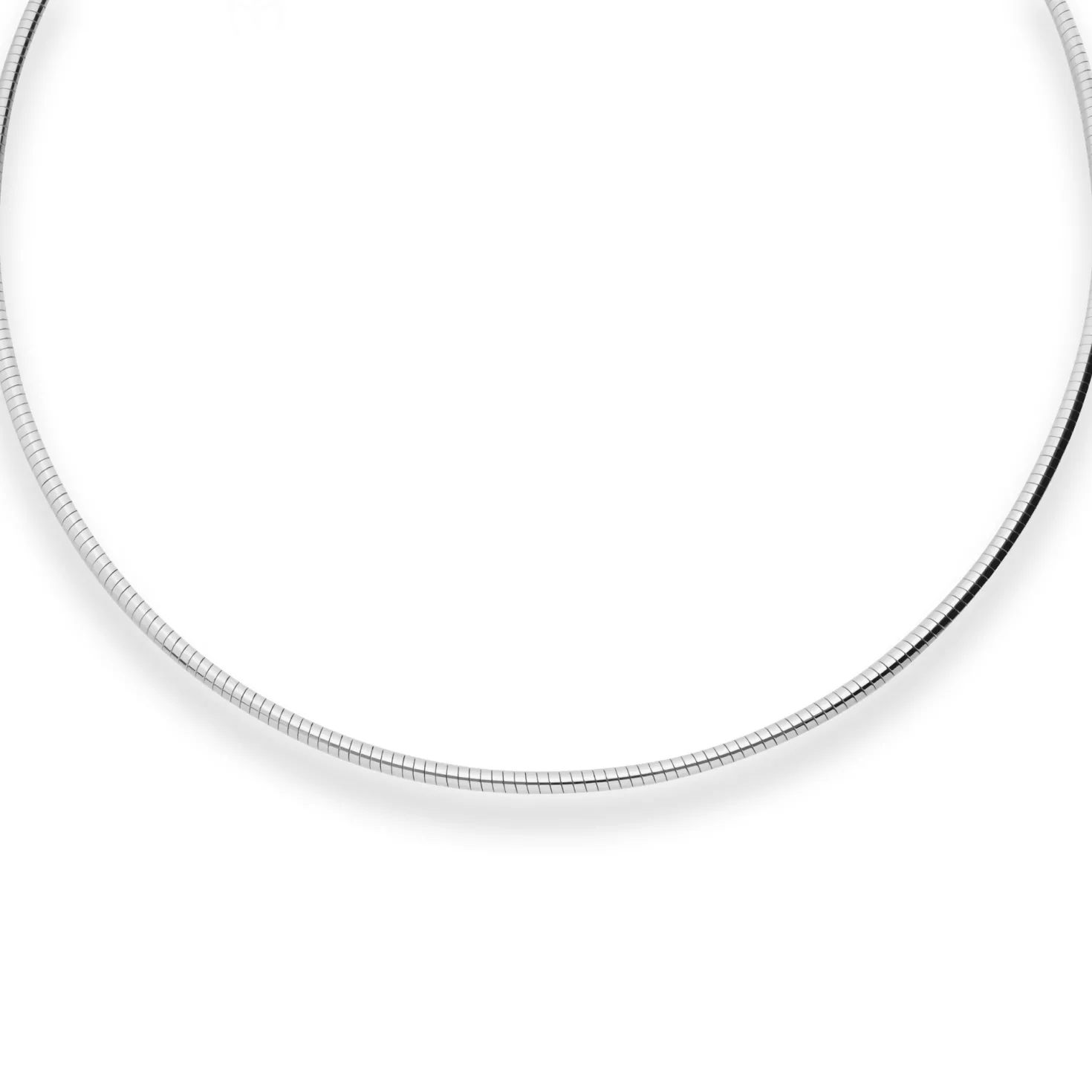 3mm Halsreif Halskette aus 925 Silber 38cm
