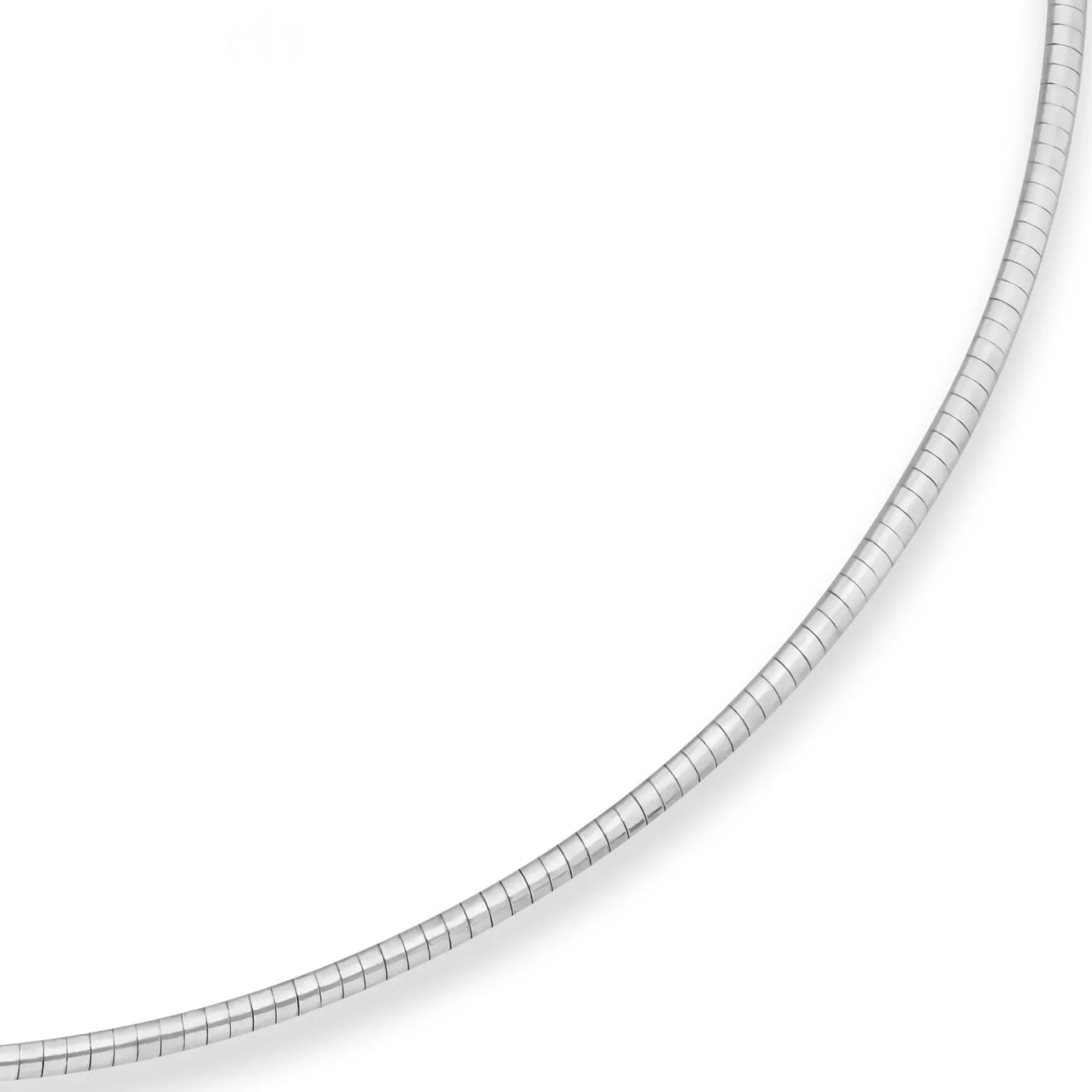 2mm Halsreif Halskette aus 925 Silber 40cm