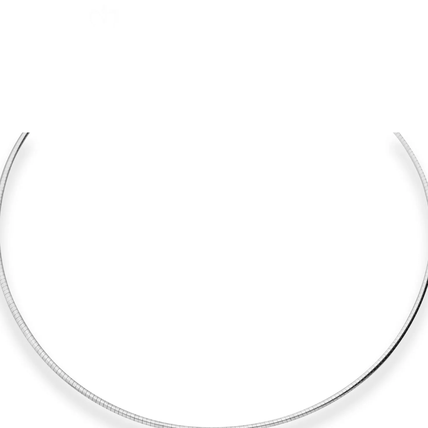 2mm Halsreif Halskette aus 925 Silber 40cm