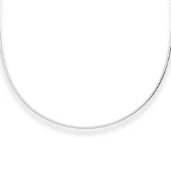 1,5mm Halsreif Halskette aus 925 Silber matt 45cm