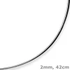 2mm Halsreif Halskette aus 925 Silber rhodiniert 42cm