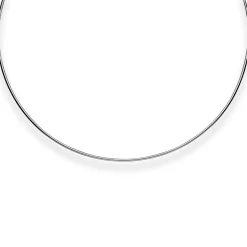 1,5mm Halsreif Halskette aus 925 Silber rhodiniert 45cm