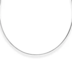 1,5mm Halsreif Halskette aus 925 Silber rhodiniert matt 42cm