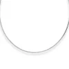 1,5mm Halsreif Halskette aus 925 Silber rhodiniert matt 45cm
